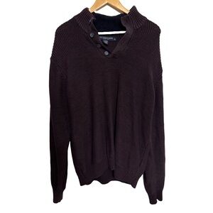 U.S. Polo Assn. Brown Turtleneck Sweater with Ribbed Cuffs